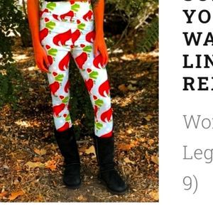 3/$20 NWT One Size leggings Santa Rex legging army 💜 ♥